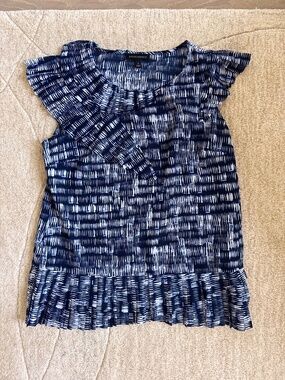 Ruffled printed summer top - Banana Republic